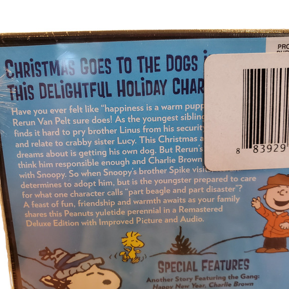 Vintage Charlie Brown Christmas DVD I Want A Dog For Christmas NEW Peanuts - Picture 9 of 11